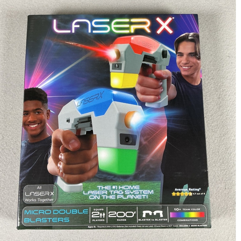 Laser X Micro Double Blasters 2 Player Laser Tag Set 200 Ft Range New
